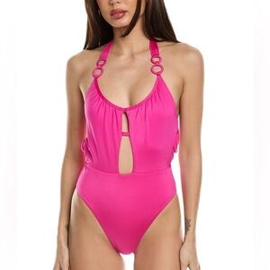 Trina Turk Women's Standard Monaco Halter Swimsuit-Bathing Suits, Rose Pink- 6